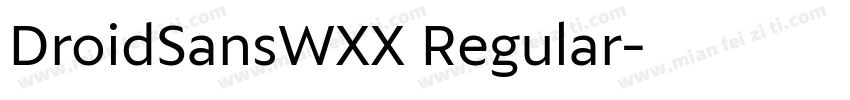 DroidSansWXX Regular字体转换